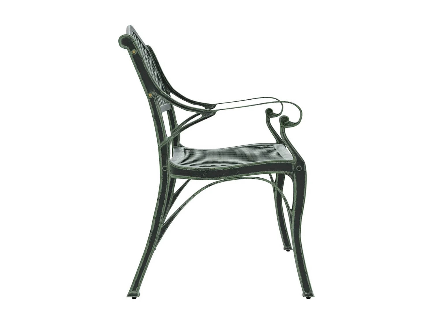Banc de jardin 102 cm Aluminium coulé Vert