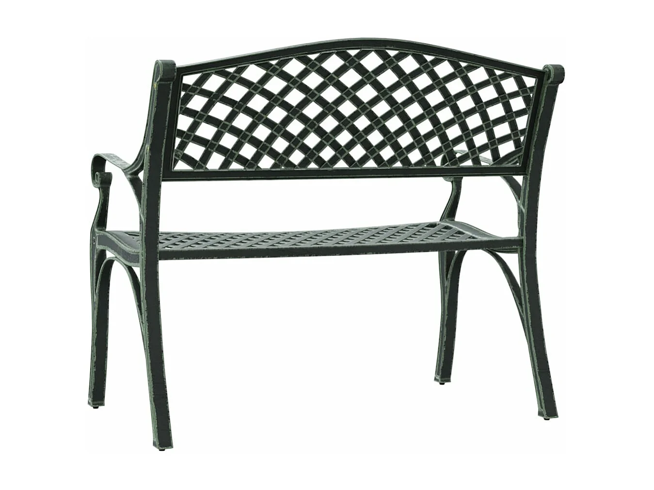 Banc de jardin 102 cm Aluminium coulé Vert