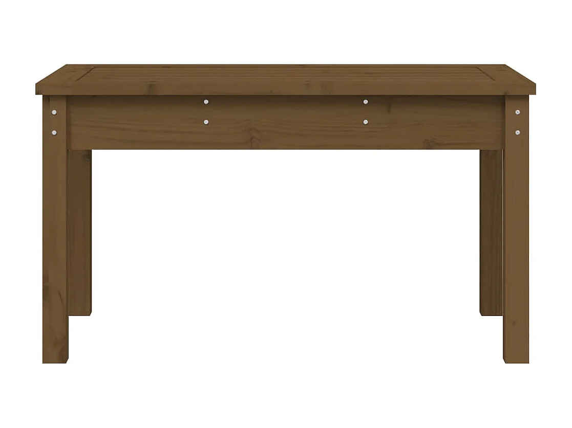 Banc de jardin marron miel 80x44x45 cm bois de pin massif