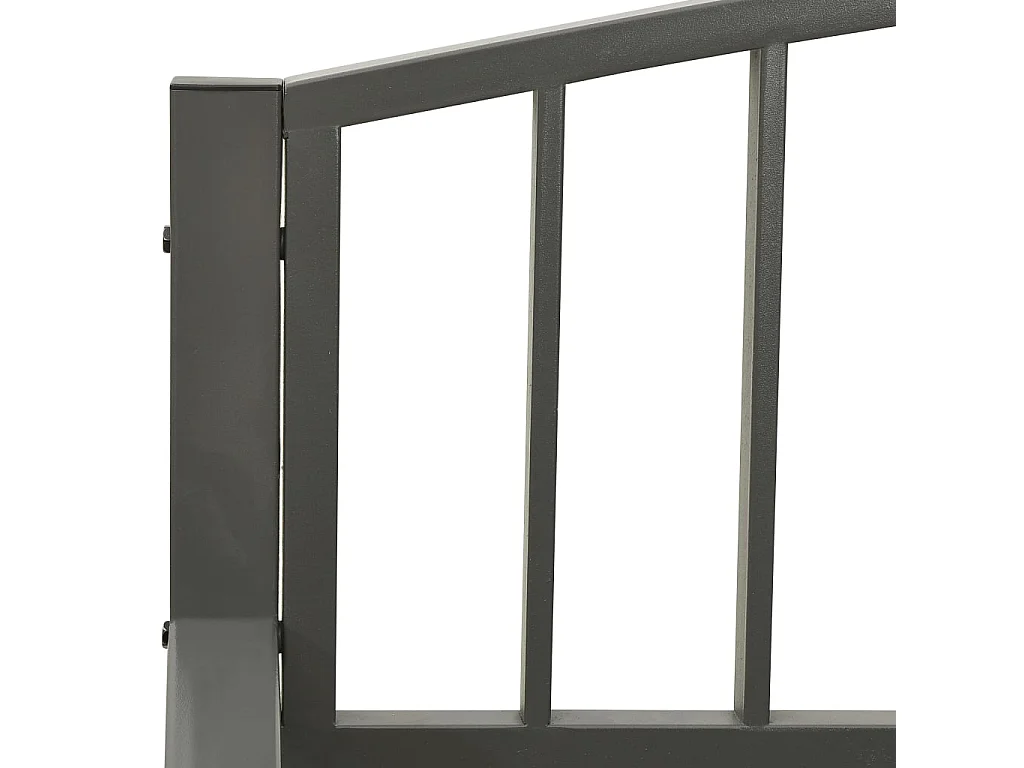 Banco de jardín acero gris 120 cm