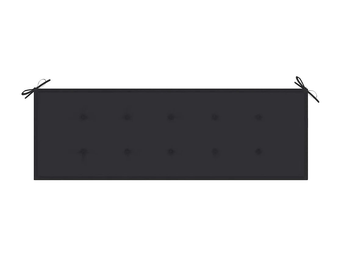 Banc de jardin empilable et coussin 159 cm Bois de teck massif