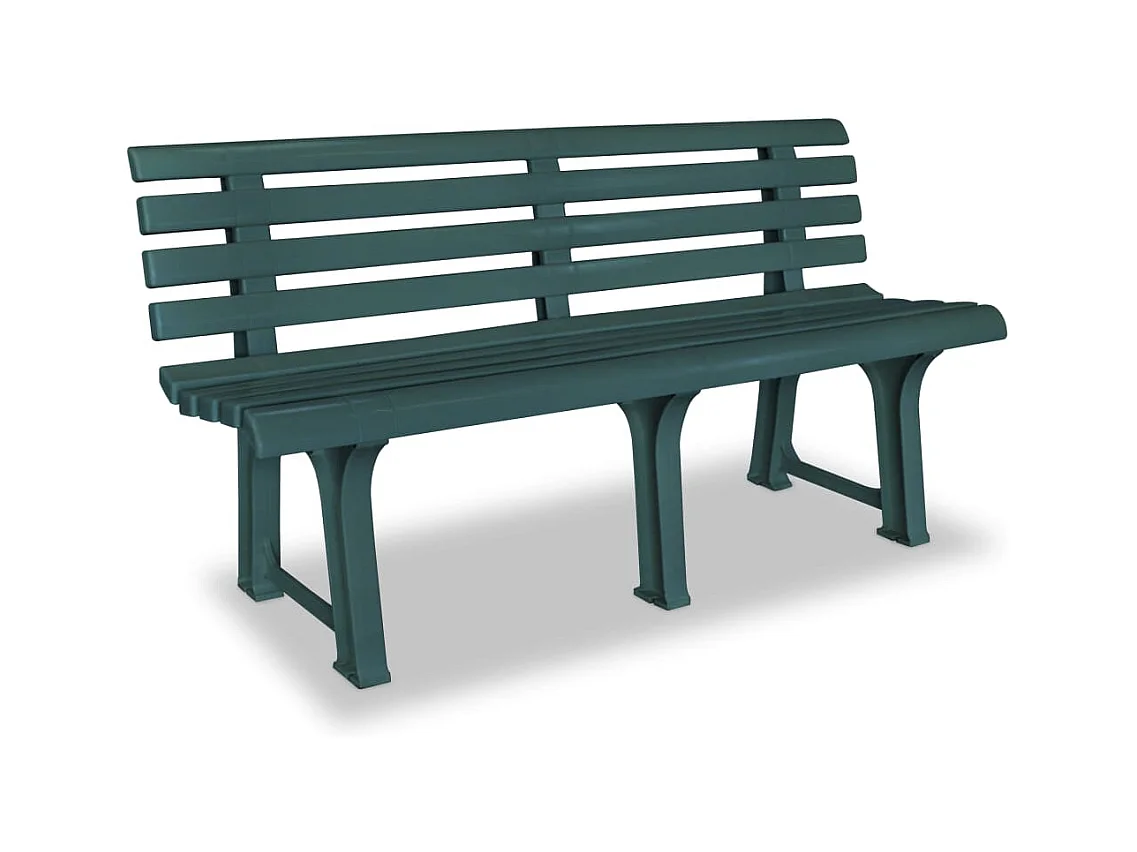 Banc de jardin 145,5 cm Plastique Vert