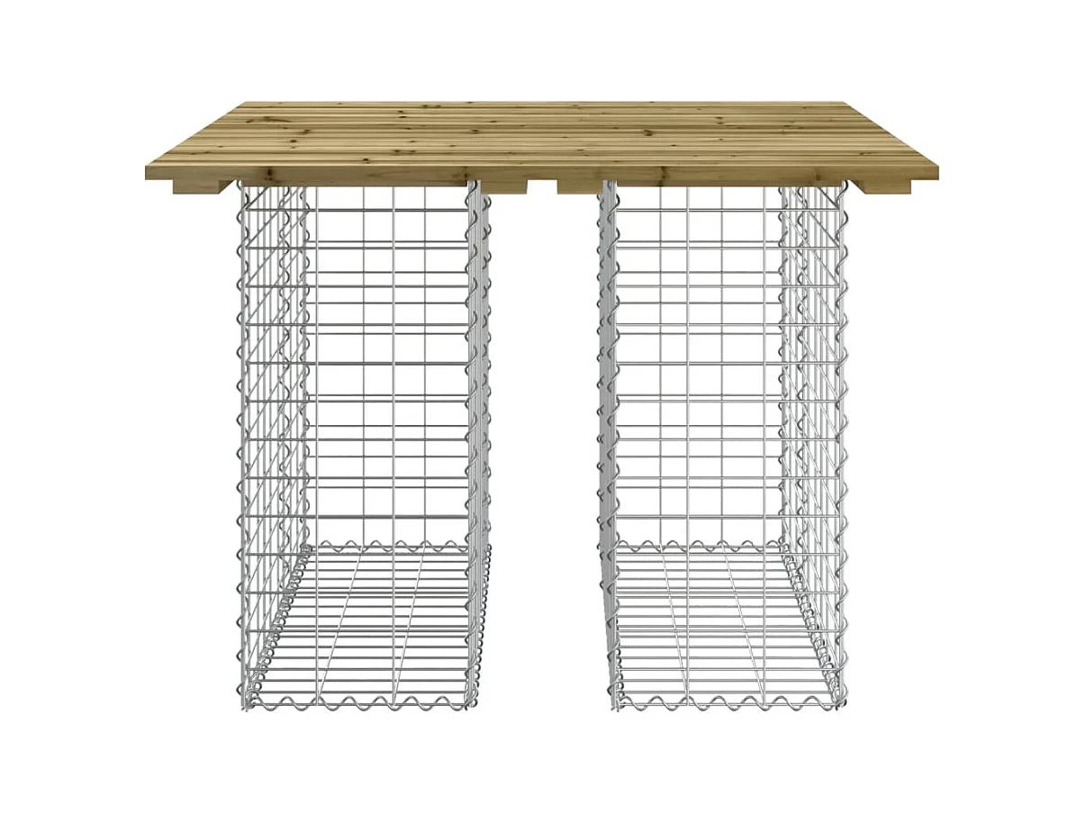 Banc de jardin design gabion 100x102x72 cm bois de pin imprégné
