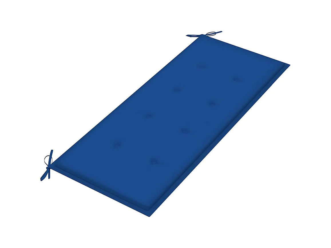 Banco de jardín plegable con cojín bambú 118 cm