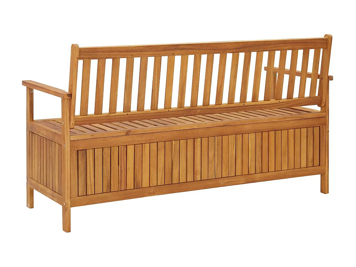 Banco de almacenaje de jardín madera de acacia maciza 148 cm