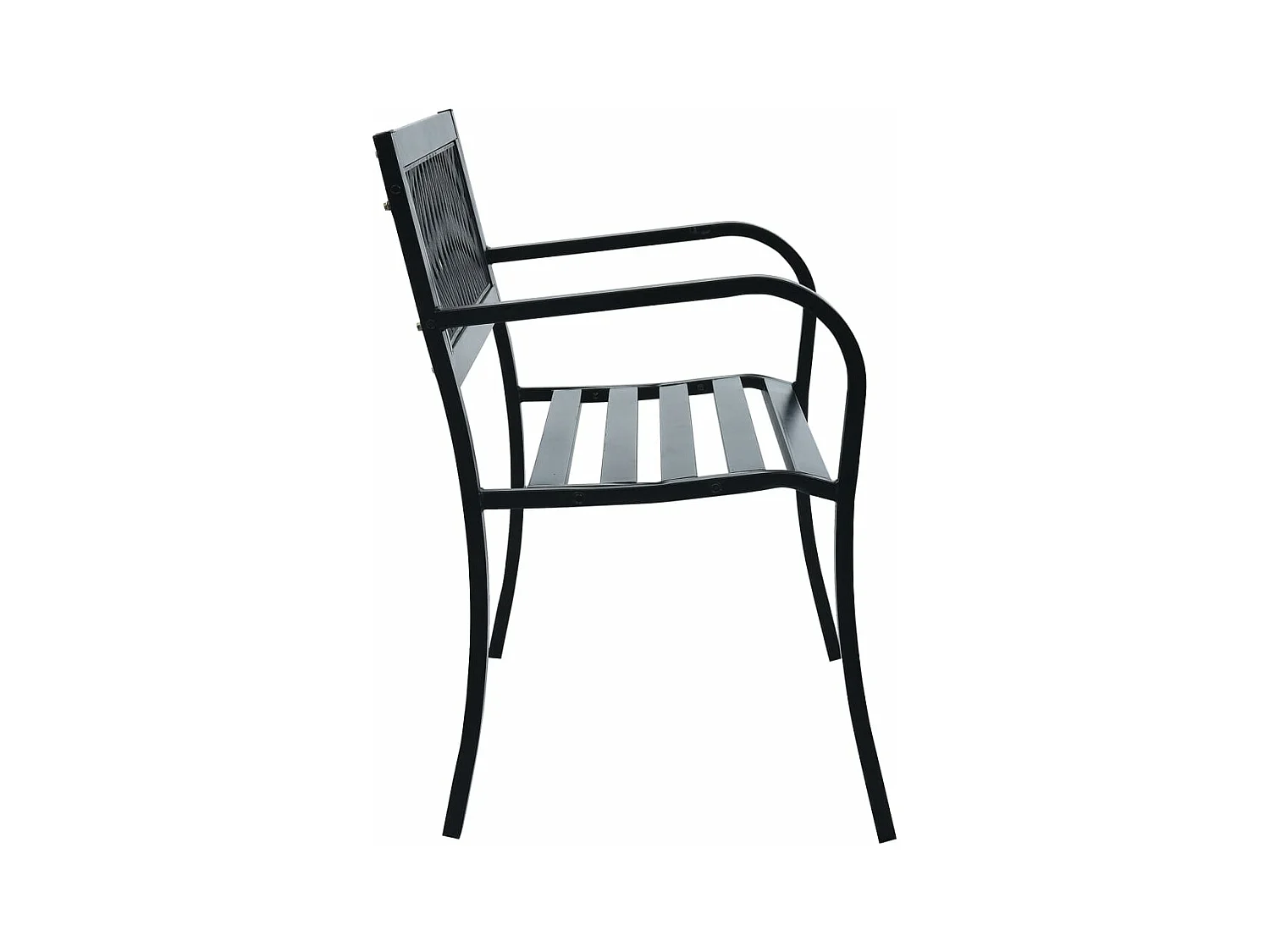 Banco de jardín acero negro 125 cm