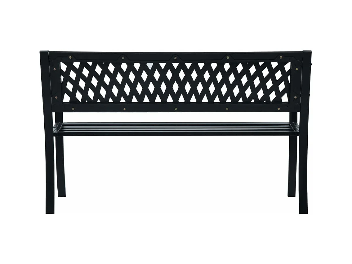 Banco de jardín acero negro 125 cm