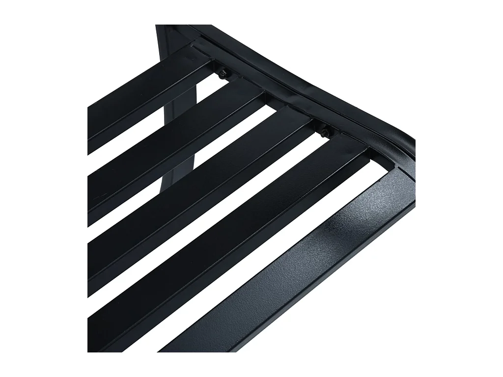 Banco de jardín acero negro 125 cm