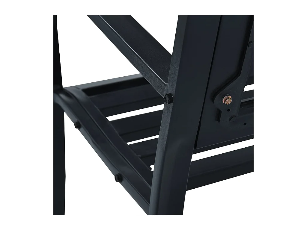 Banco de jardín acero negro 125 cm