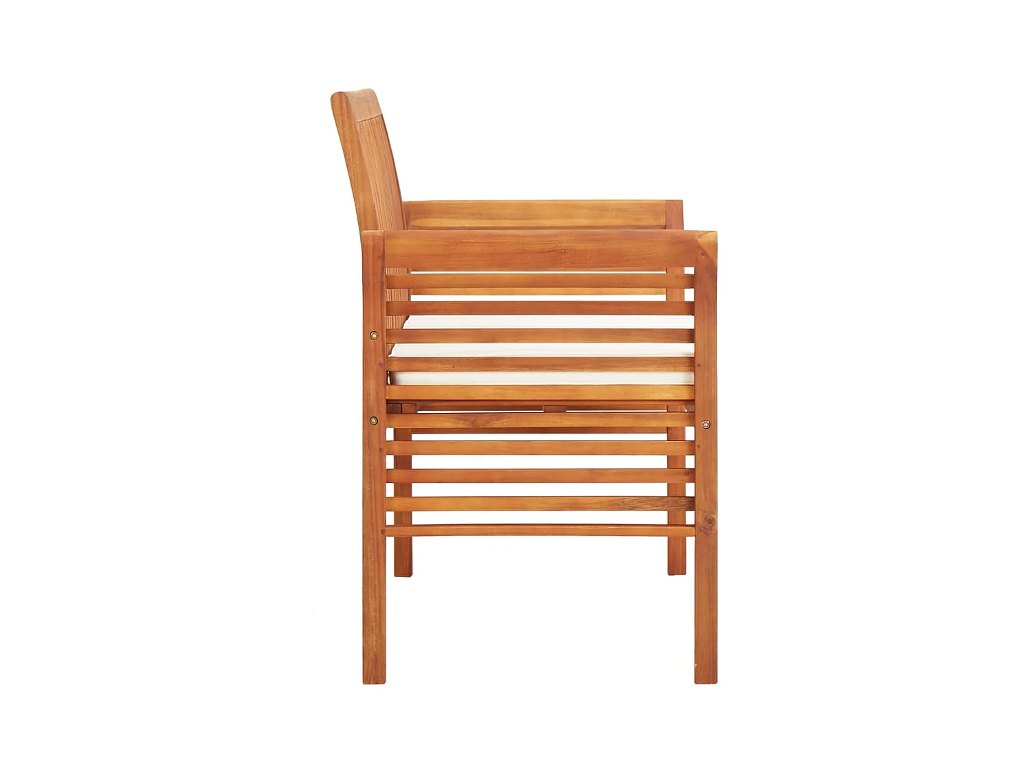 Banc de jardin 2 places avec coussin 120cm Bois d'acacia massif