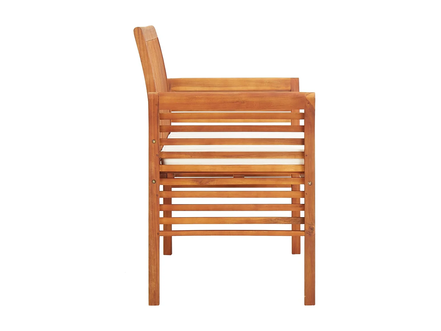 Banc de jardin 2 places avec coussin 120cm Bois d'acacia massif