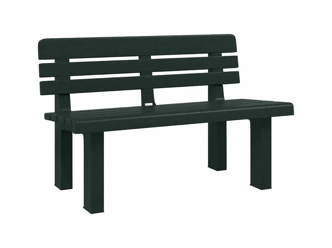 Banco de jardín polipropileno verde 110x52x71 cm