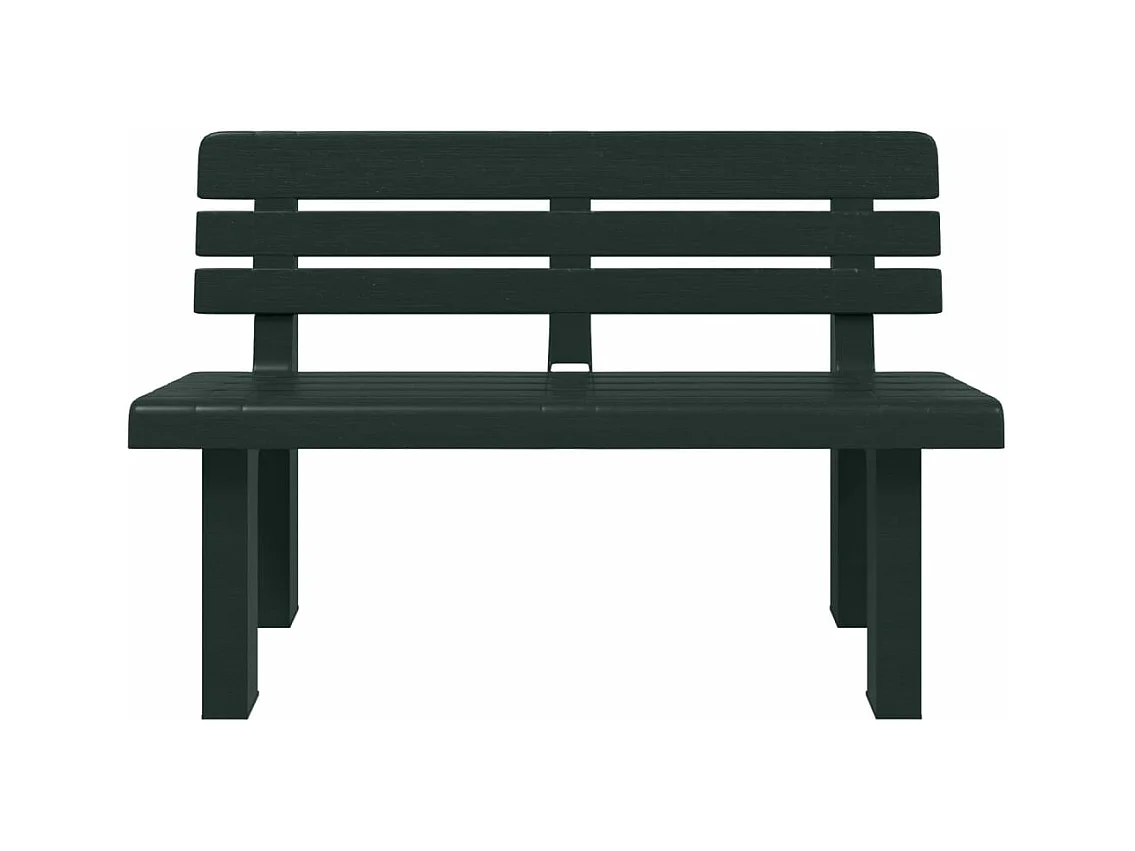 Banco de jardín polipropileno verde 110x52x71 cm