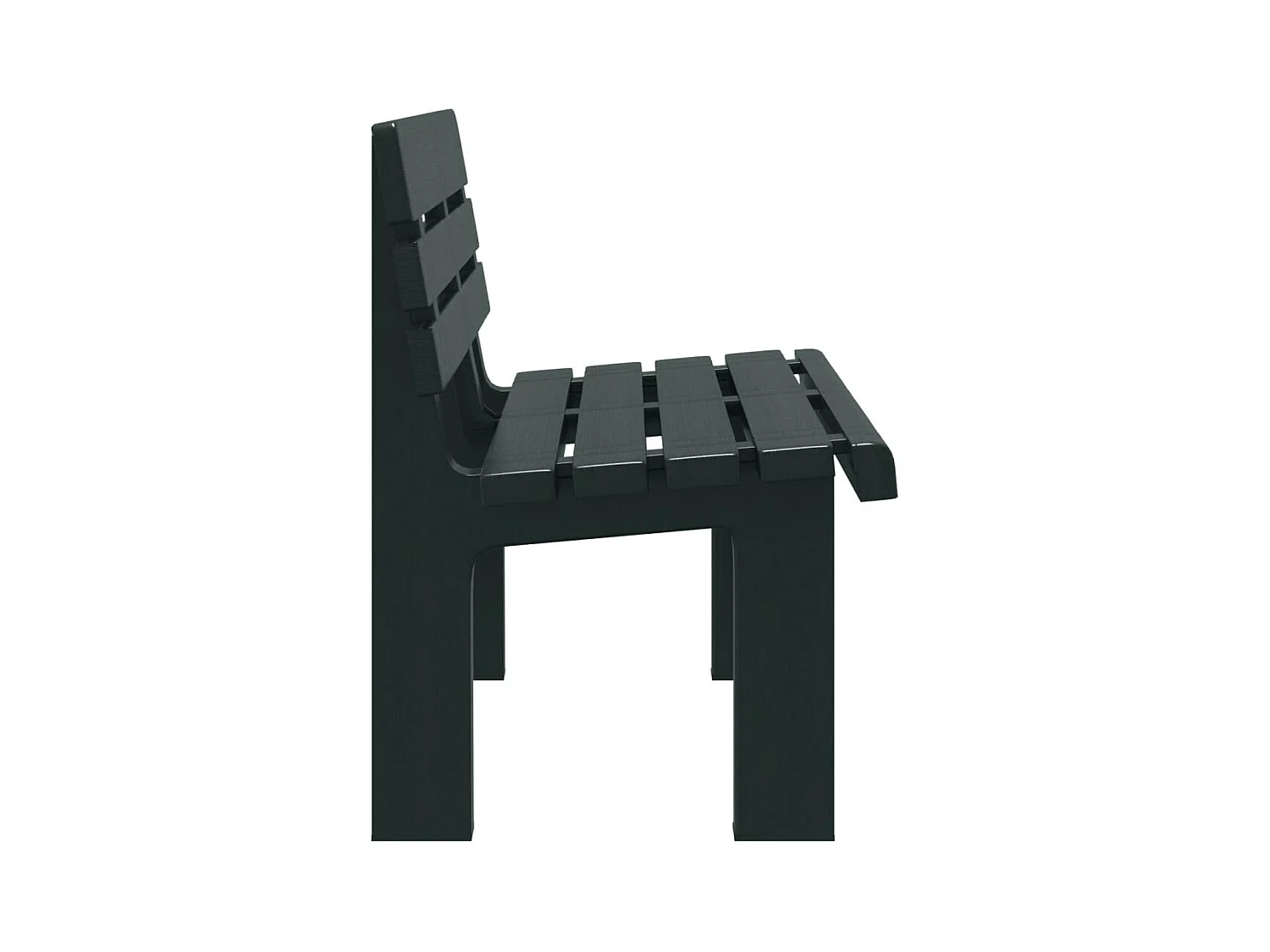 Banco de jardín polipropileno verde 110x52x71 cm