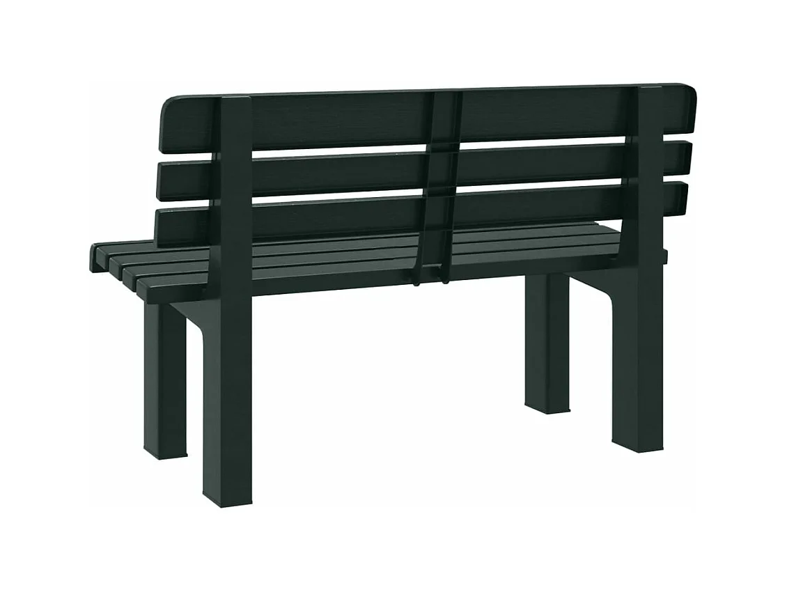 Banco de jardín polipropileno verde 110x52x71 cm