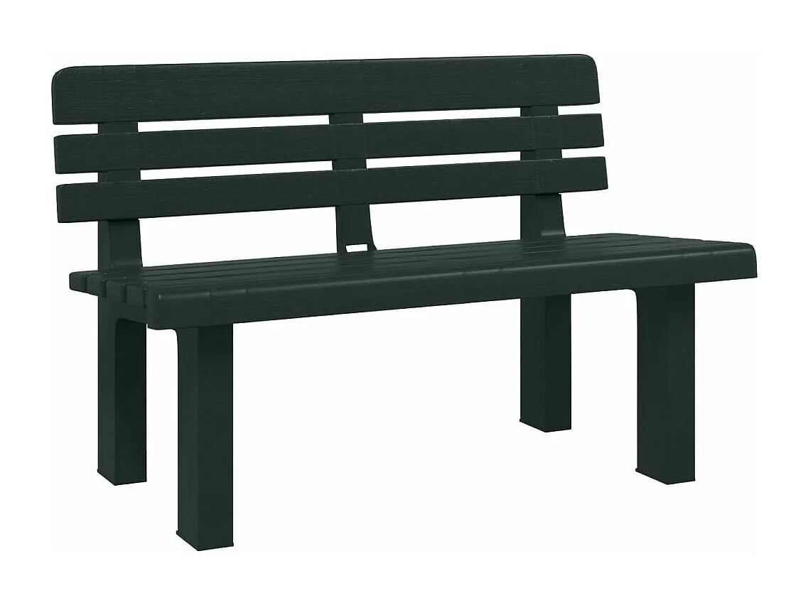 Banc de jardin vert 110x52x71 cm polypropylène