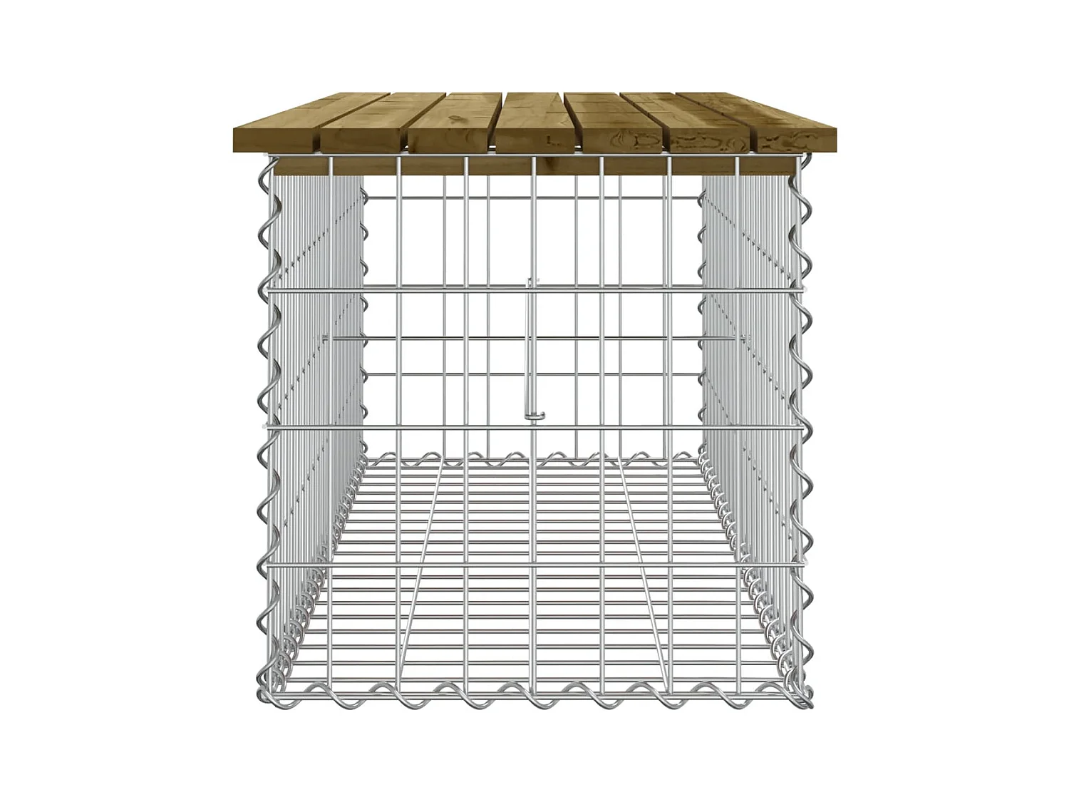 Banc de jardin design gabion 103x44x42 cm bois de pin imprégné