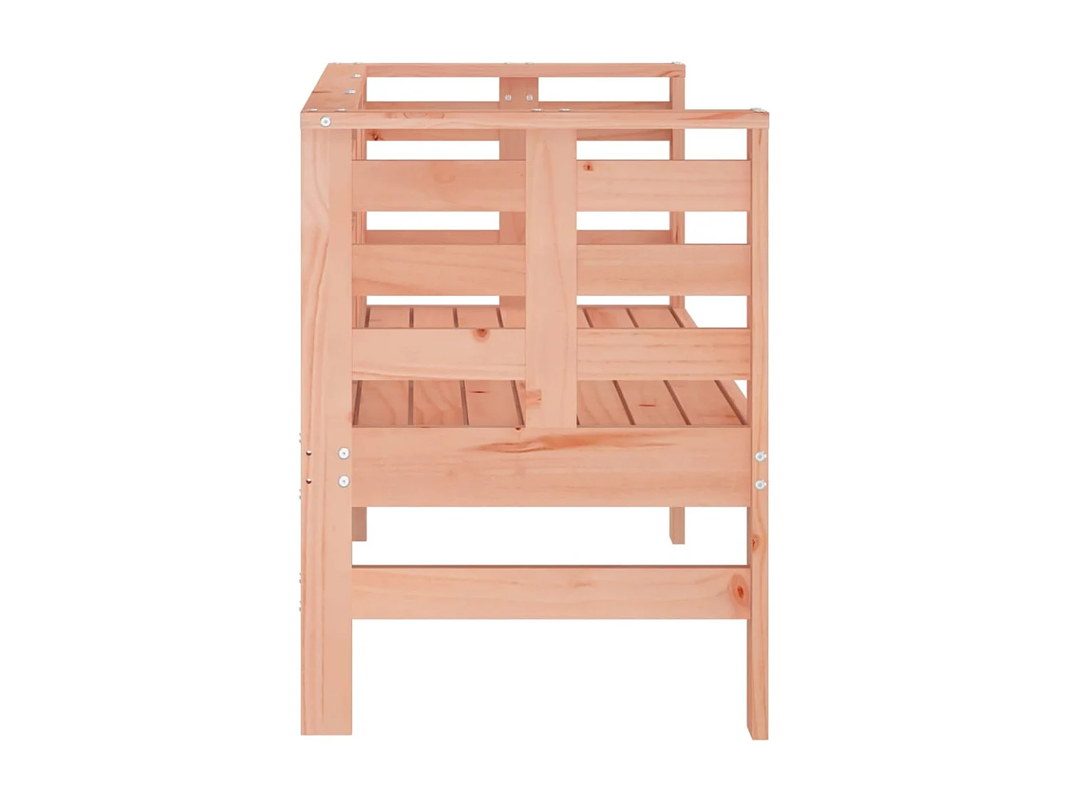 Banco de jardín madera maciza Douglas 111,5x53x71 cm