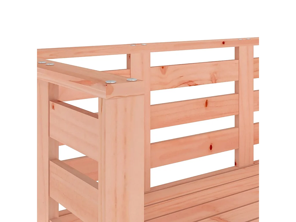 Banco de jardín madera maciza Douglas 111,5x53x71 cm