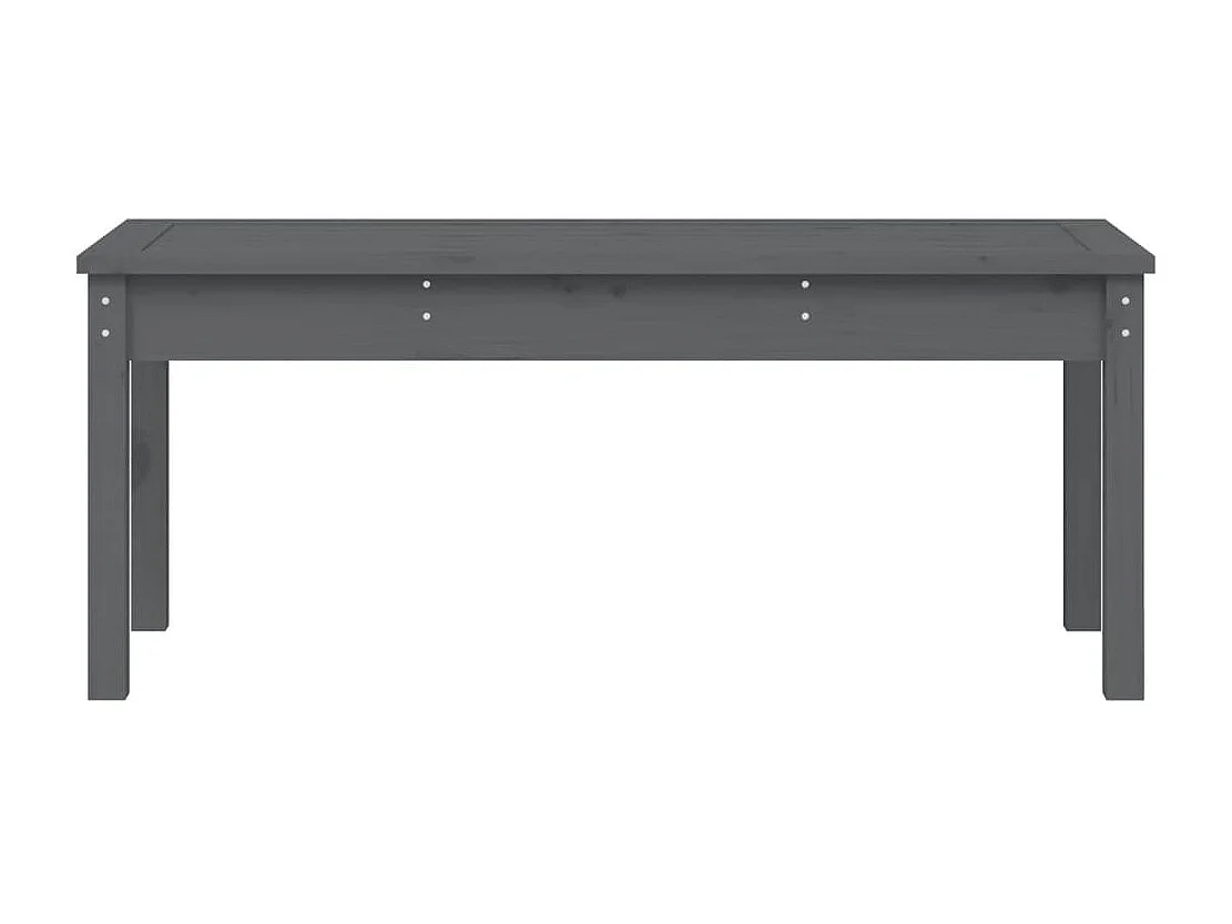 Banco de jardín madera maciza de pino gris 109x44x45 cm