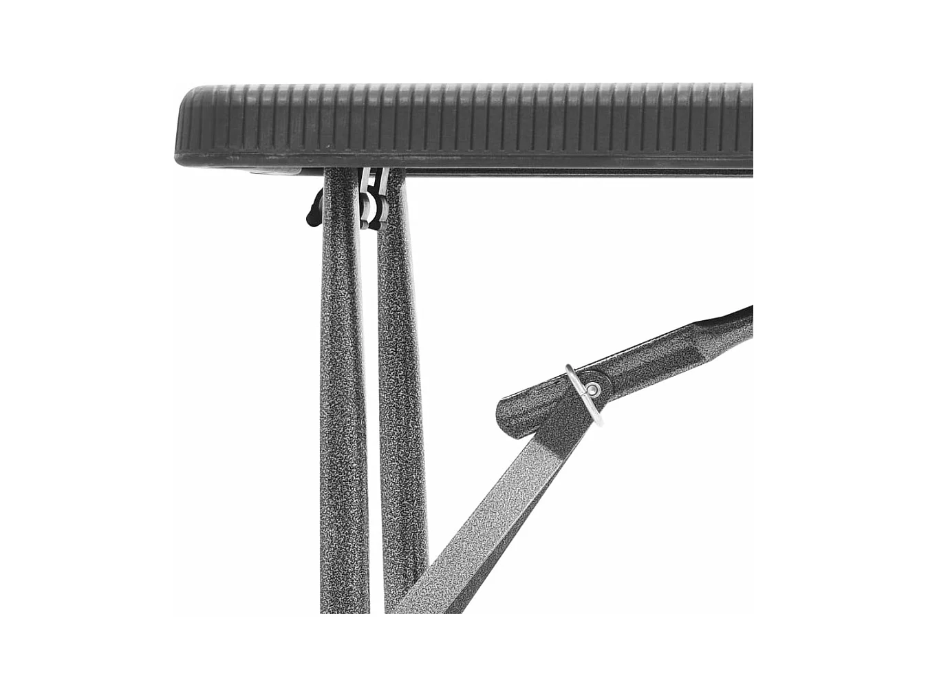 Tuinbanken inklapbaar 2 st 180 cm HDPE zwart