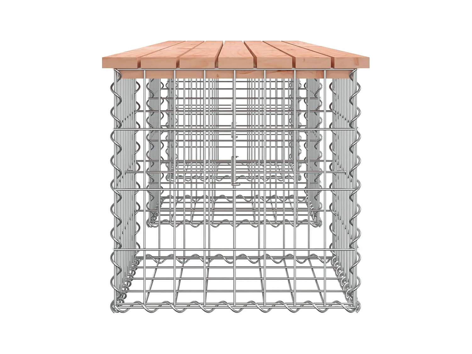 Banc de jardin design gabion 203x44x42cm bois massif de douglas