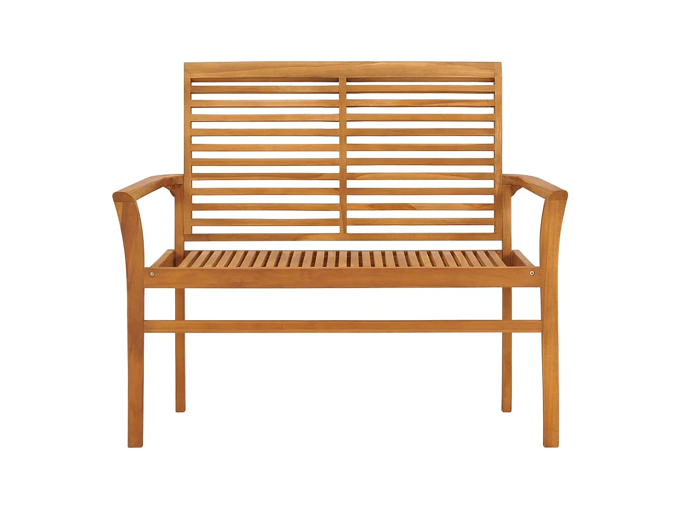 Banc de jardin avec coussin vert vif 112 cm Bois de teck massif