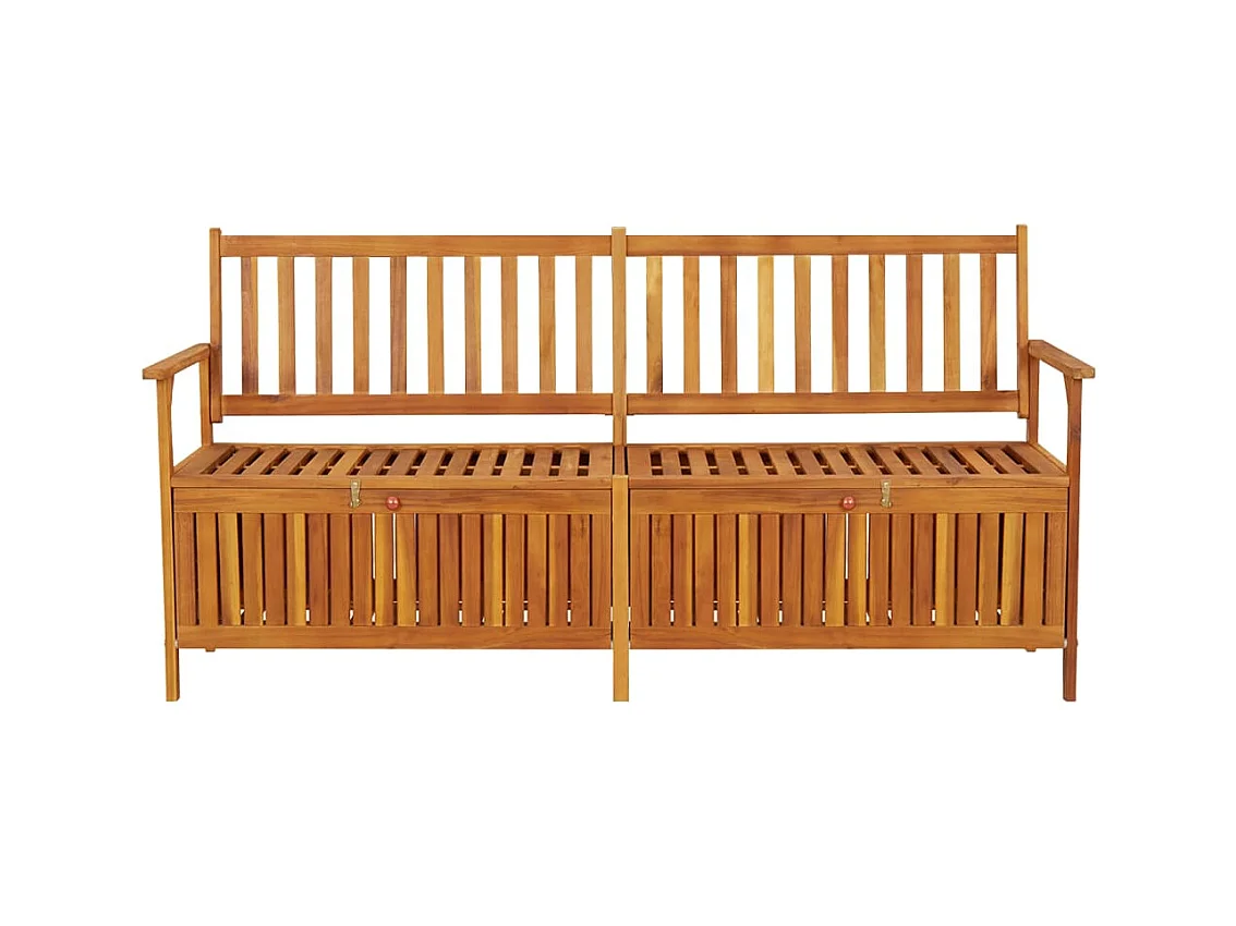 Banco de almacenaje madera maciza de acacia 170 cm