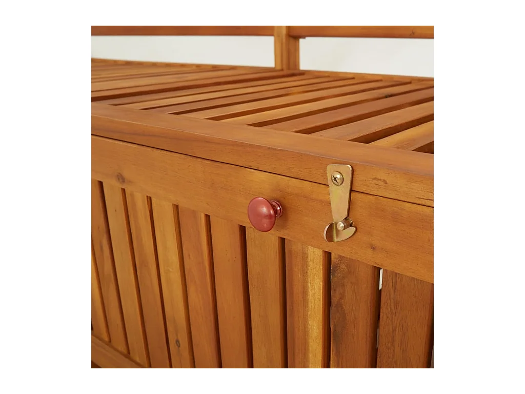 Banco de almacenaje madera maciza de acacia 170 cm