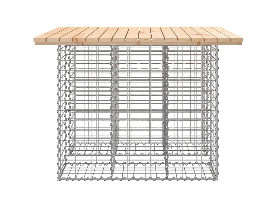 Banc de jardin design de gabion 100x102x72cm bois massif de pin