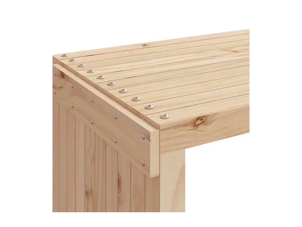 Banc de jardin extensible 212,5x40,5x45 cm bois massif de pin