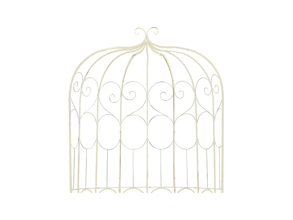 Banc de jardin 95 cm Fer Blanc antique