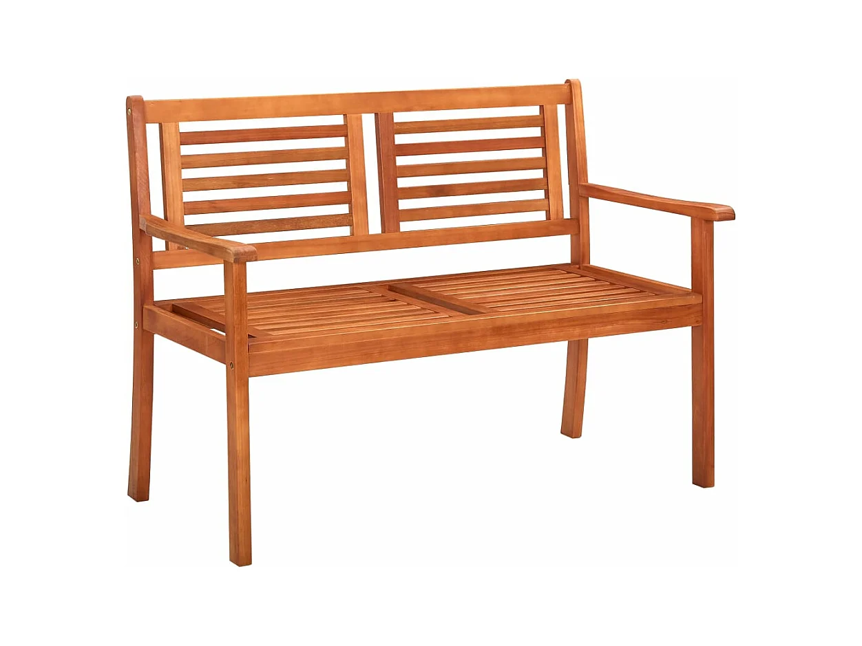 Banco de jardim 2 lugares 120 cm madeira de eucalipto maciça