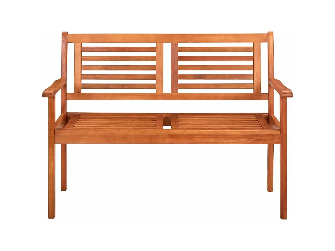 Banco de jardim 2 lugares 120 cm madeira de eucalipto maciça