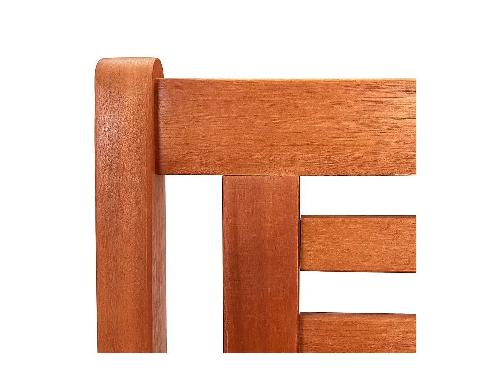 Banco de jardim 2 lugares 120 cm madeira de eucalipto maciça