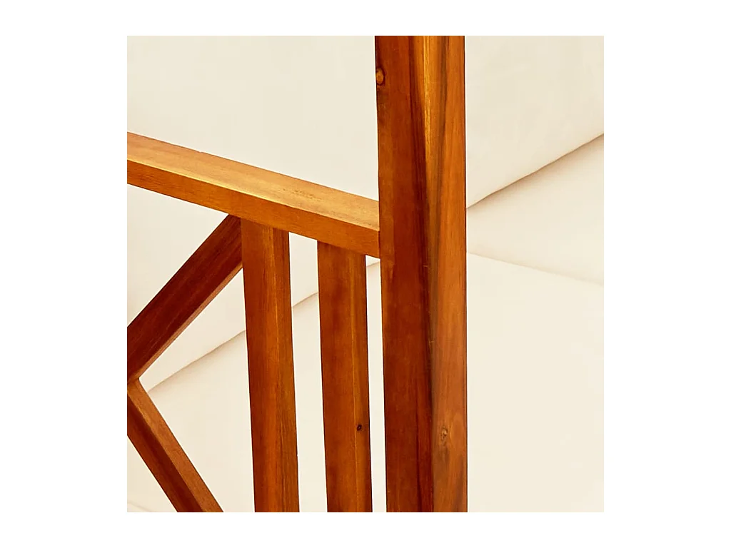 Banc de jardin avec table et repose-pieds Bois d'acacia solide