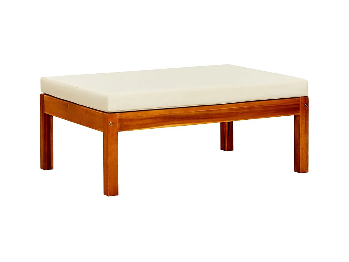 Banc de jardin avec auvent et repose-pieds Bois d'acacia solide