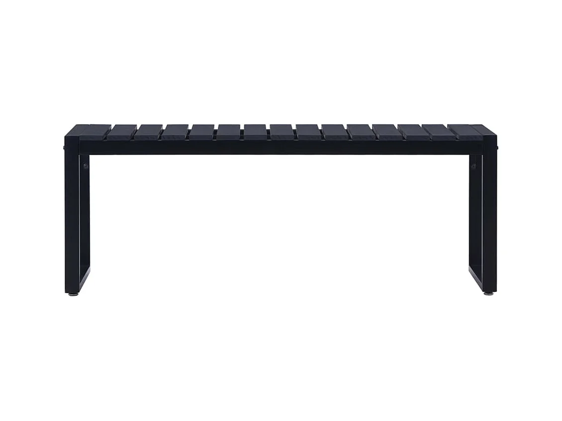 Banco de jardín 120,50 cm tablero PS negro