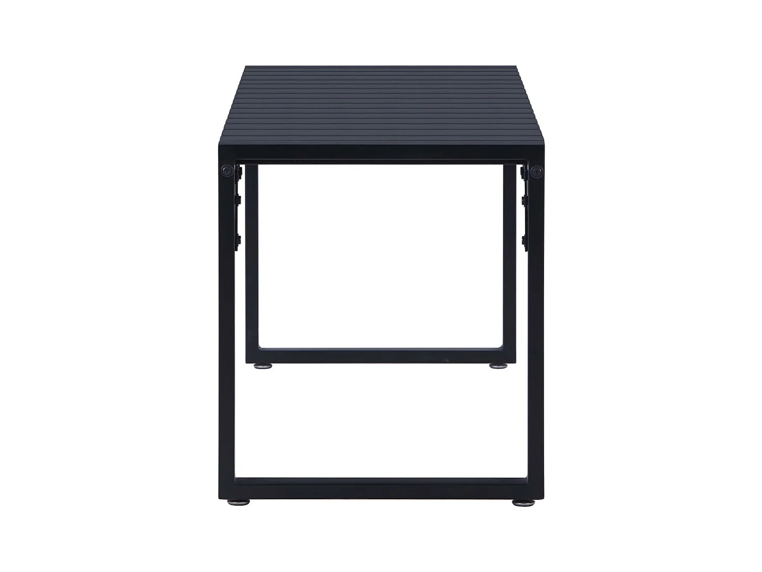 Banco de jardín 120,50 cm tablero PS negro