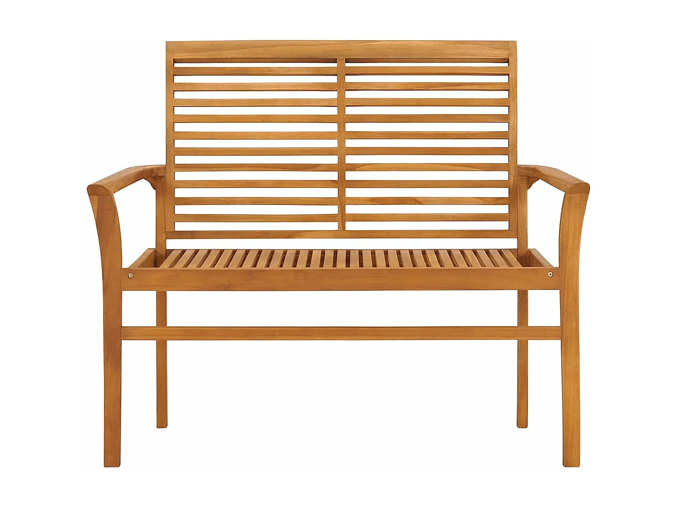 Banc de jardin avec coussin beige 112 cm Bois de teck massif