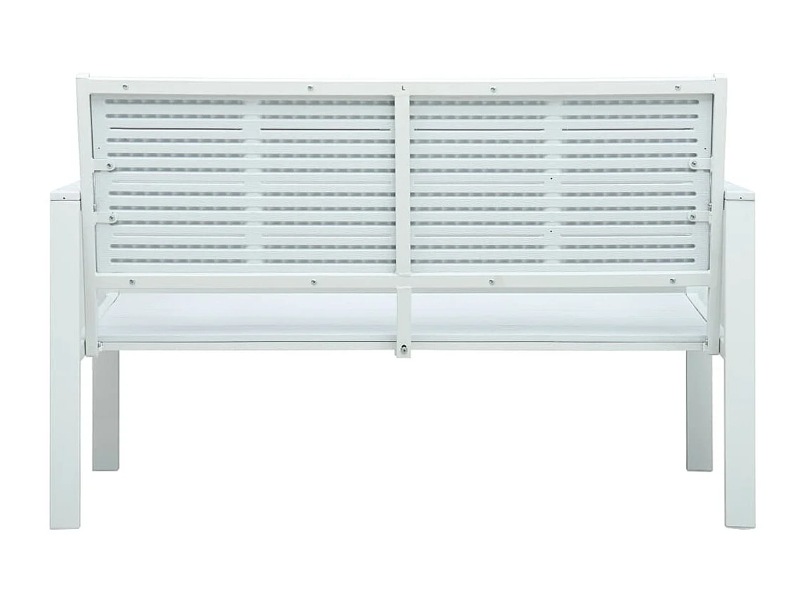 Banc de jardin 120 cm PEHD Blanc Aspect de bois