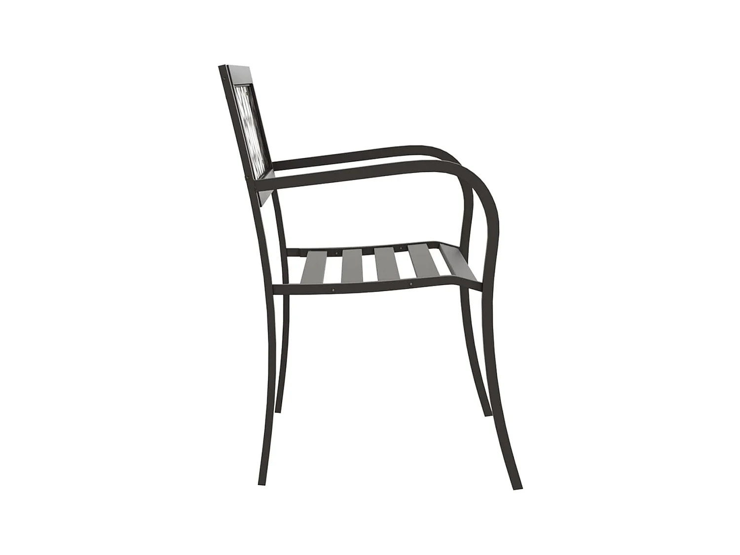 Banc de jardin 125 cm Acier Noir