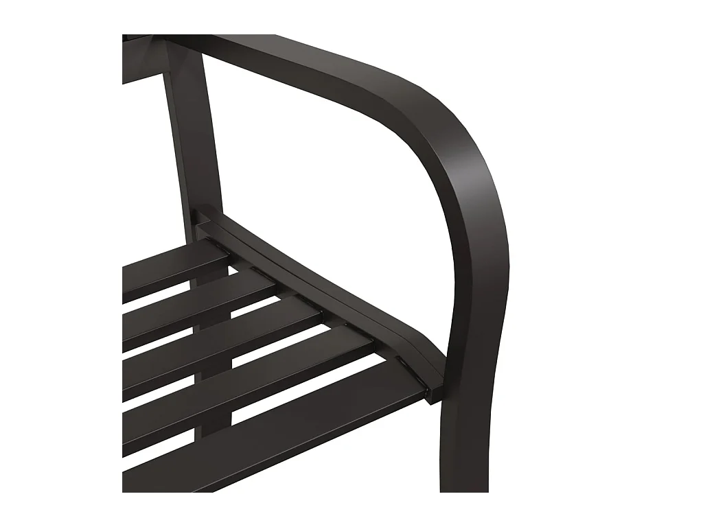 Banc de jardin 125 cm Acier Noir