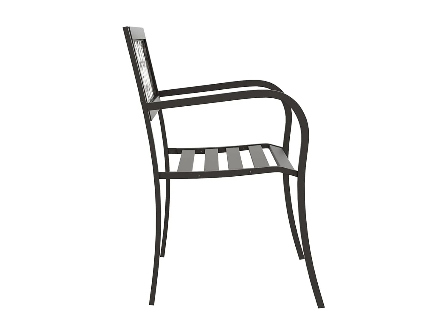 Banco de jardín 125 cm acero negro