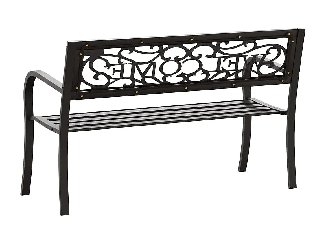 Banco de jardín 125 cm acero negro