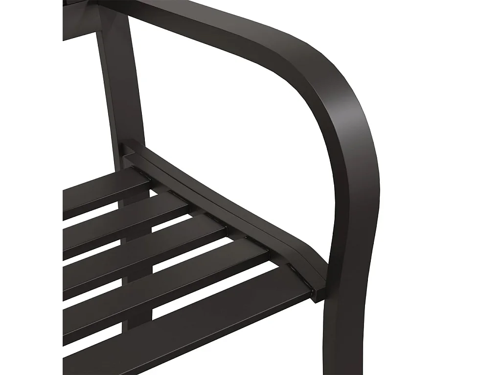 Banco de jardín 125 cm acero negro