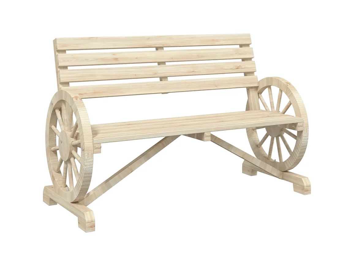 Banc de jardin 2 places bois de sapin massif