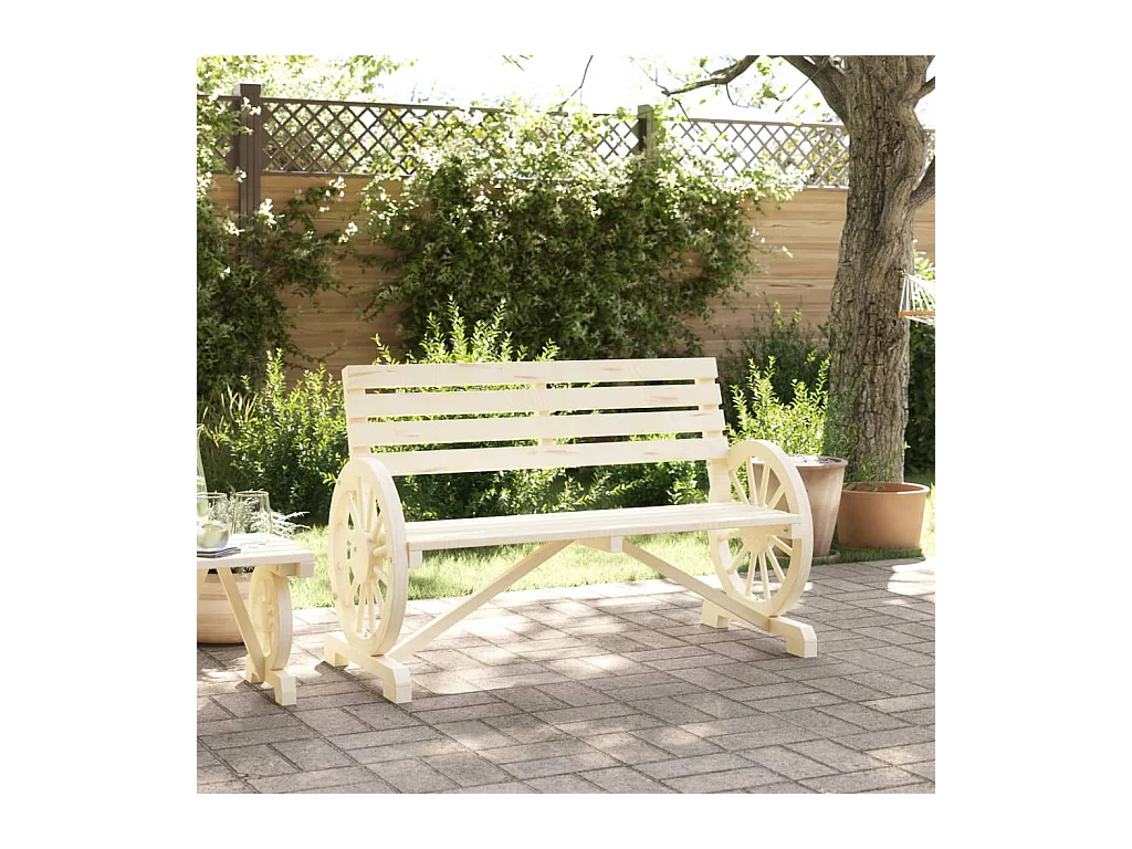 Banc de jardin 2 places bois de sapin massif