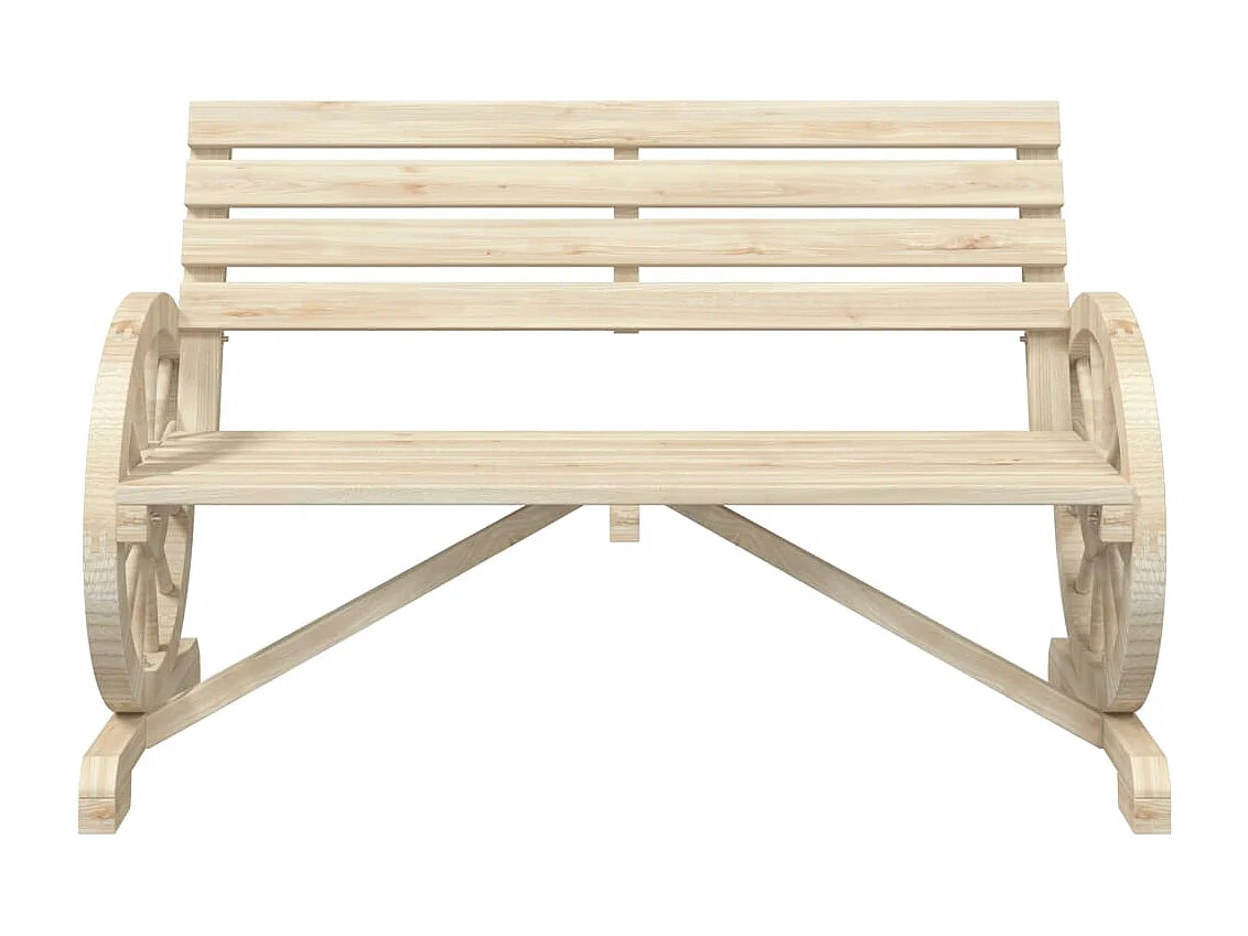 Banc de jardin 2 places bois de sapin massif