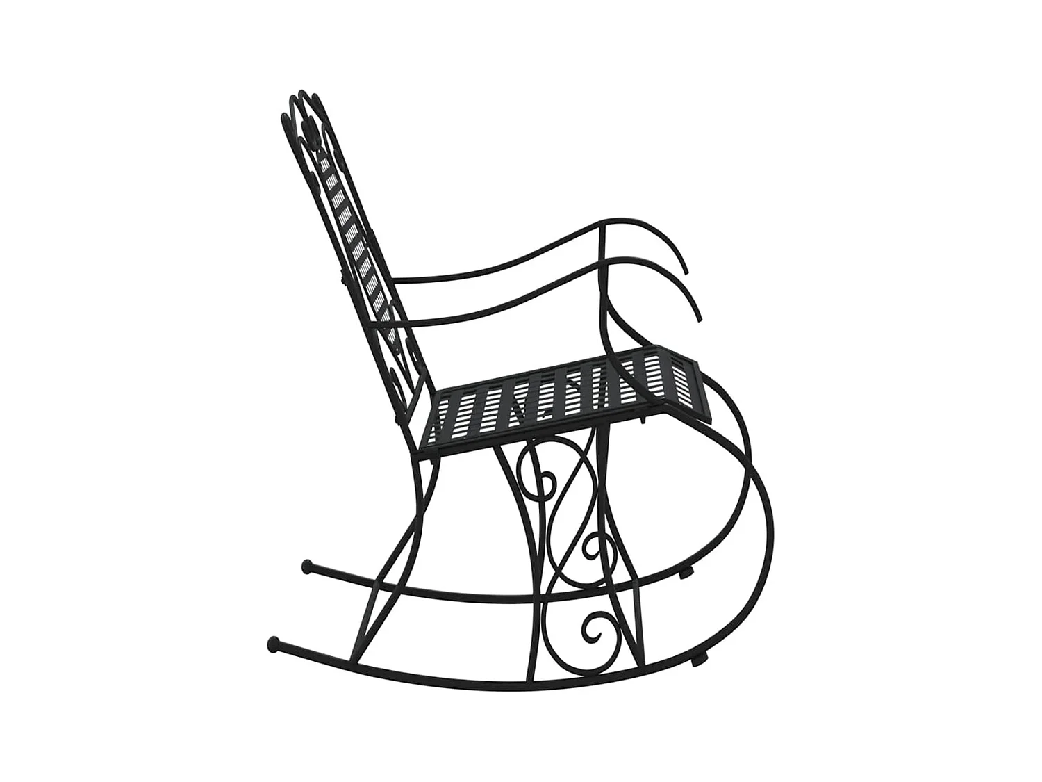 Schommelbank 84 cm staal zwart